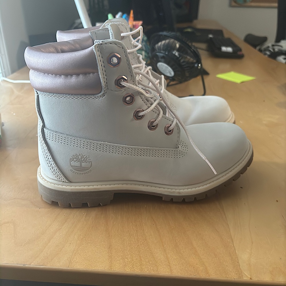 Pink timberland boots